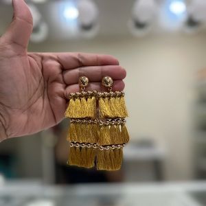 Yellow layered earring!